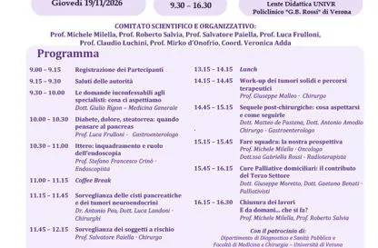 19 Novembre 2026 Giornata mondiale per la cura del tumore al pancreas