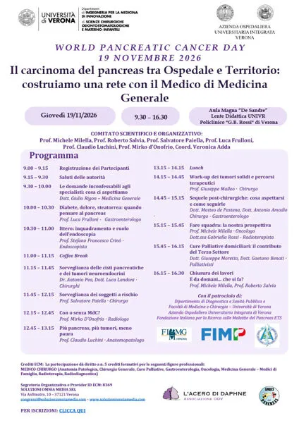 Giornata mondiale per la cura del tumore al pancreas